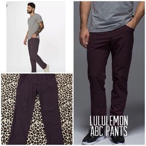 🏟HP🏟 Lululemon ABC Pants Black Cherry 38w x 34L